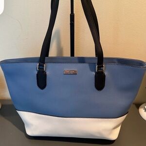 Kate Spade Laurel Way Dally Tote Blue & White Color Block